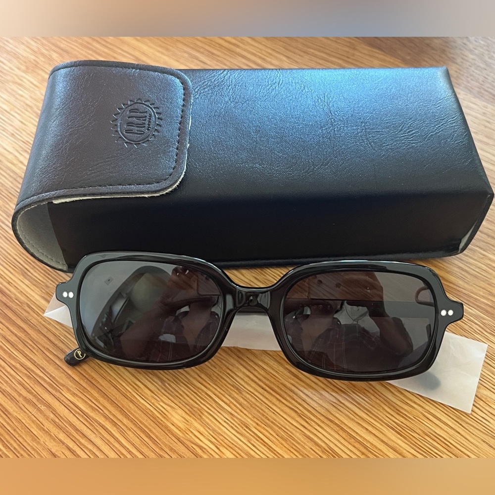 Crap Eyewear Black Sunglasses with Protective Case